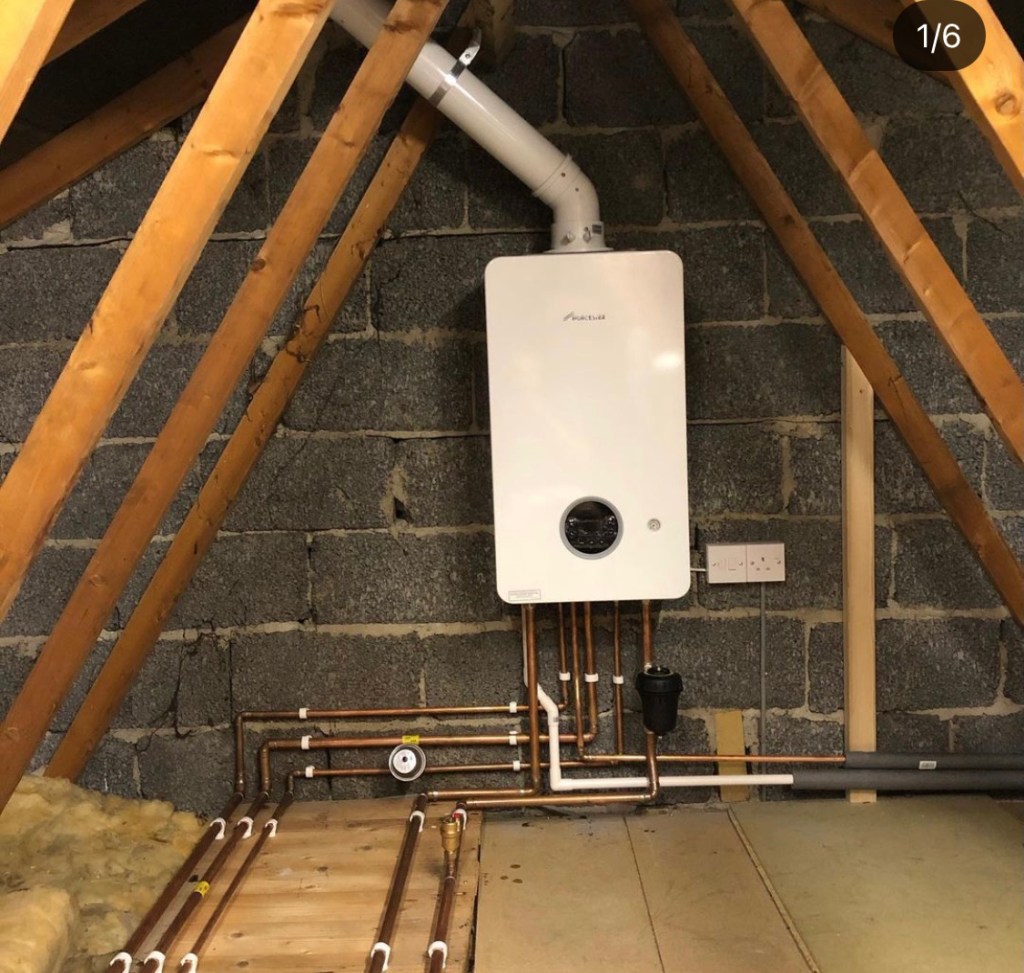 Boiler in loft
