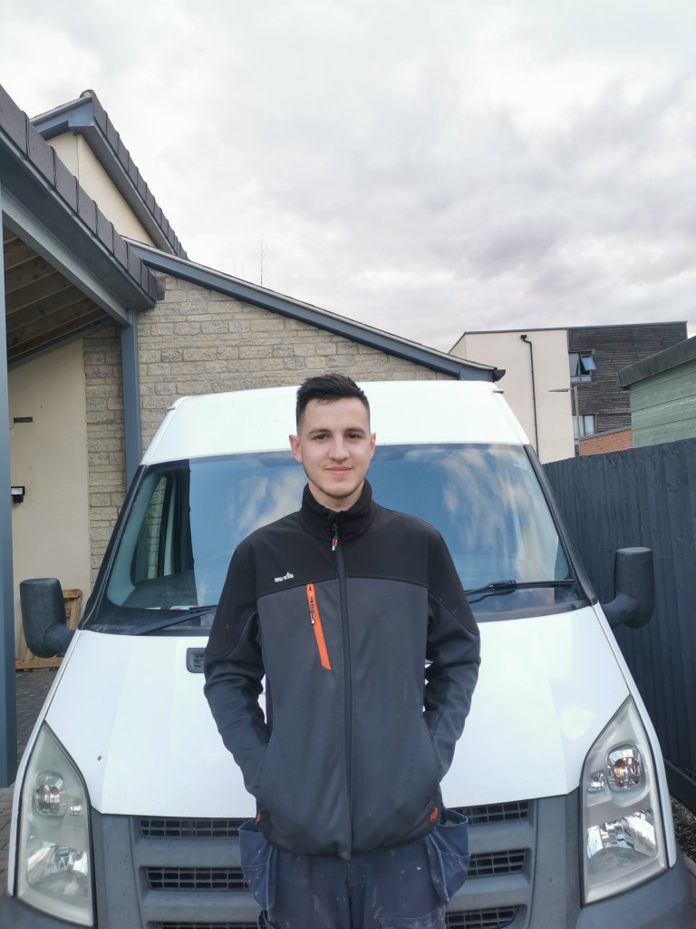 Picture of Joe in front of van